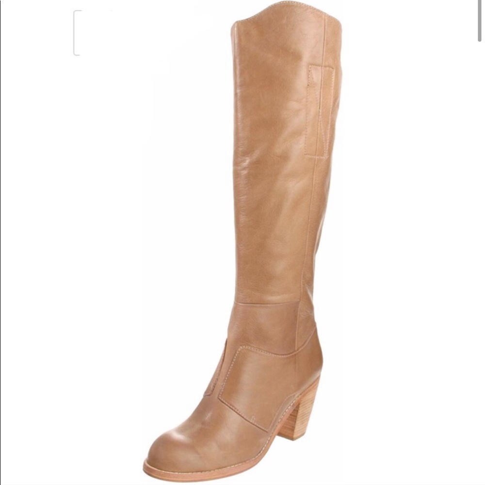 DOLCE VITA Meris Nude Tan Soft Leather Boots 8
